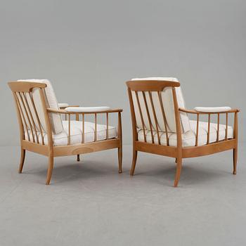 FÅTÖLJER, ett par, "Skrindan", Kerstin Hörlin Holmqvist, OPE Möbler, 1900-talets slut.