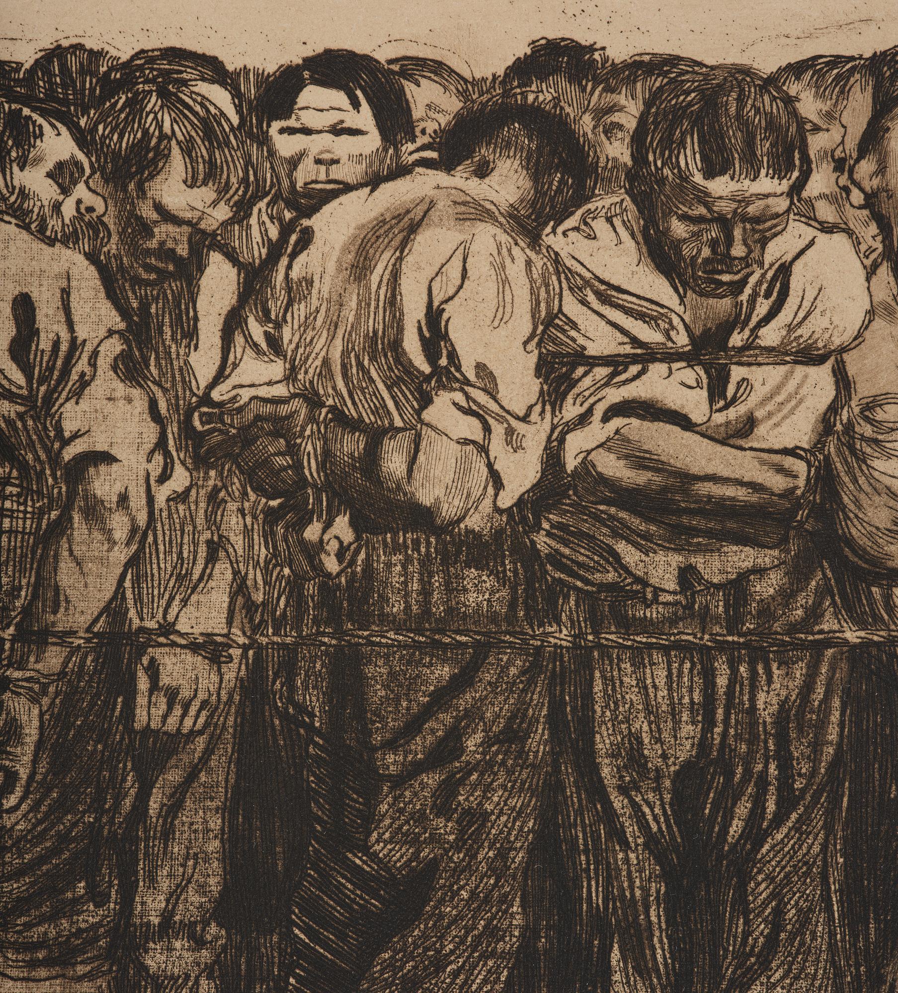 Käthe Kollwitz, "Die Gefangene" ur: Bauernkrieg (Peasant's War).