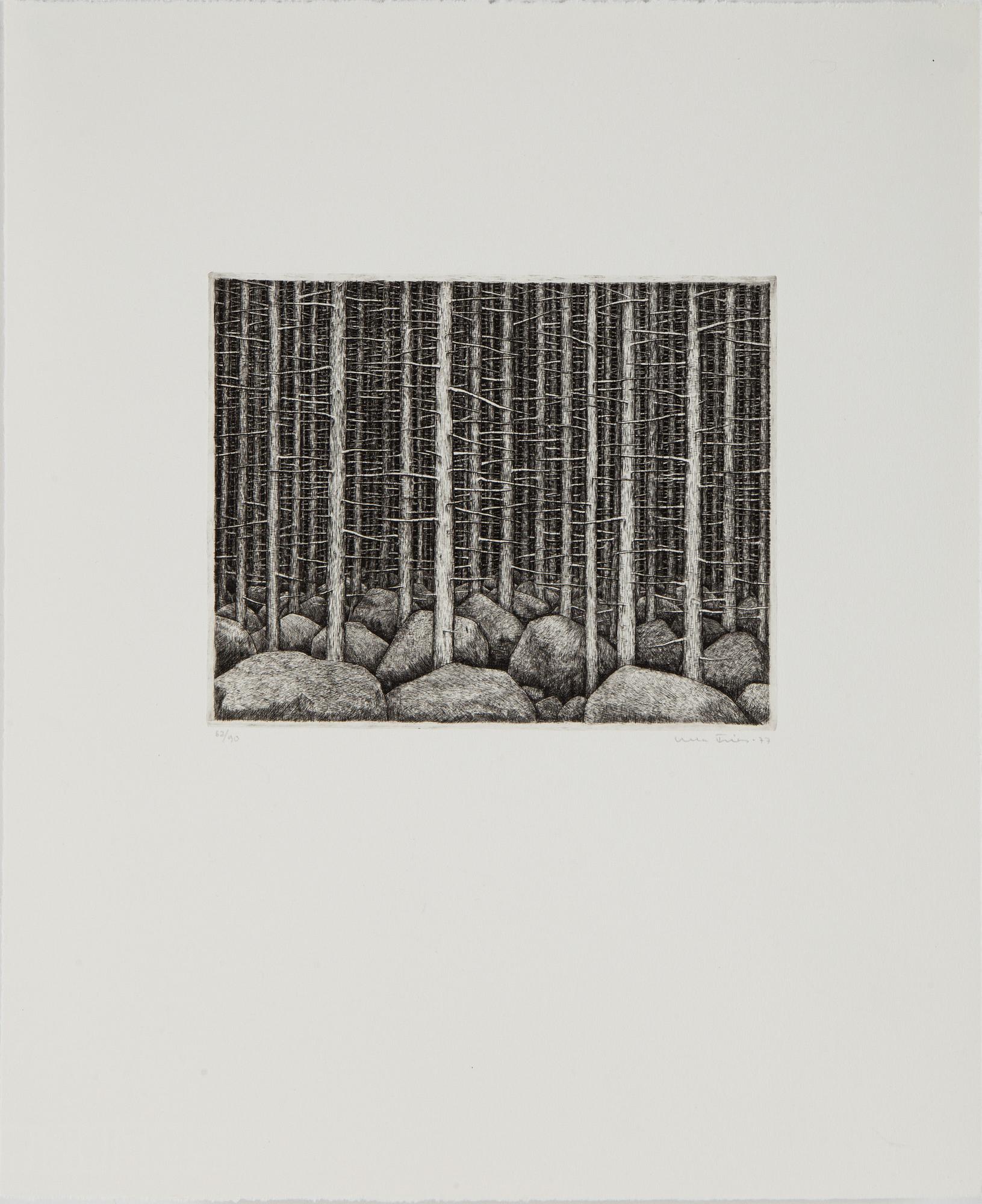ETCHINGS, 4 pieces, one of wich Hans Wigert.