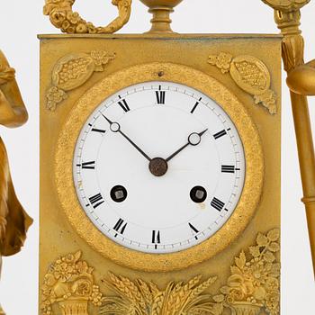 A French Empire ormolu mantel clock, first part of the ¨19th Century.