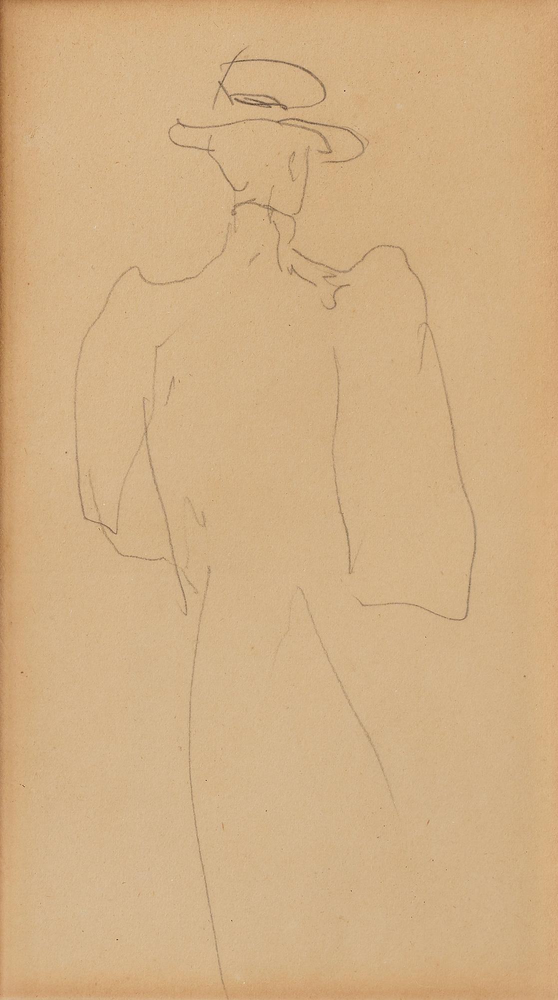 Henri de Toulouse-Lautrec, 'Silhouette de femme de dos'.