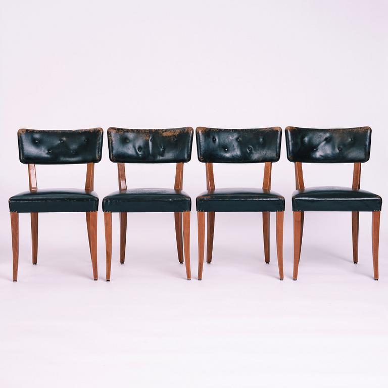 Axel Einar Hjorth, a set of four chairs, model "Sonja", Nordiska Kompaniet 1930s.