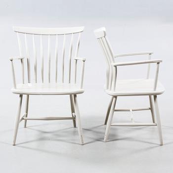 A pair of armchairs named "60A", designed by Gunnar Eklöf for AB Nässjö Stolfabrik.