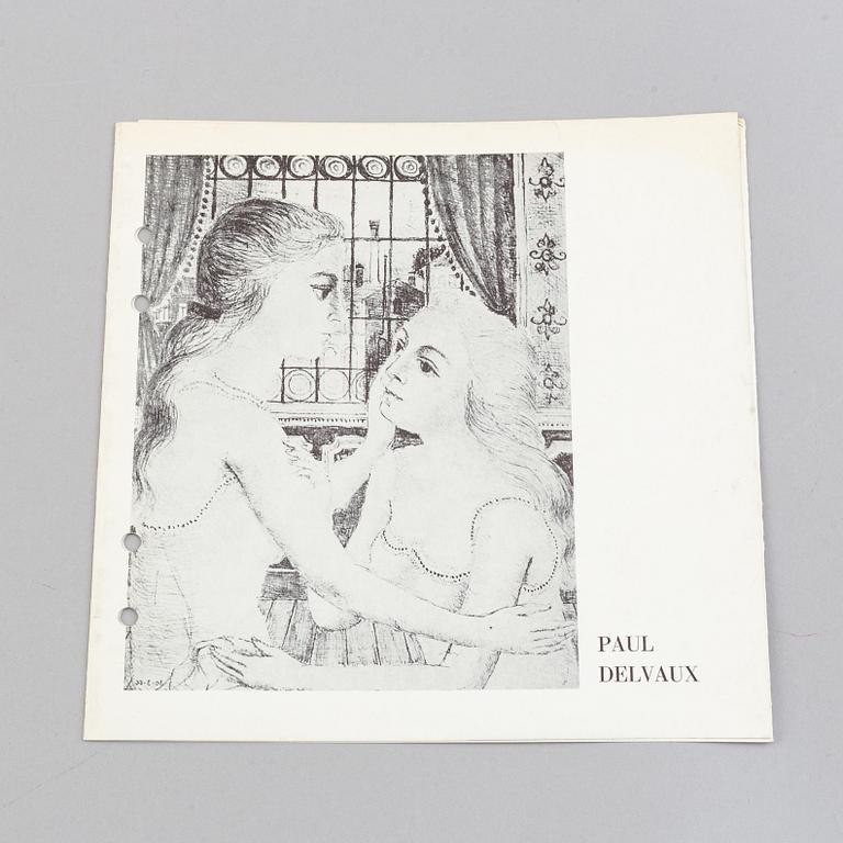 Book with lithograph, Paul Delvaux "Oevre gravé", 1976.