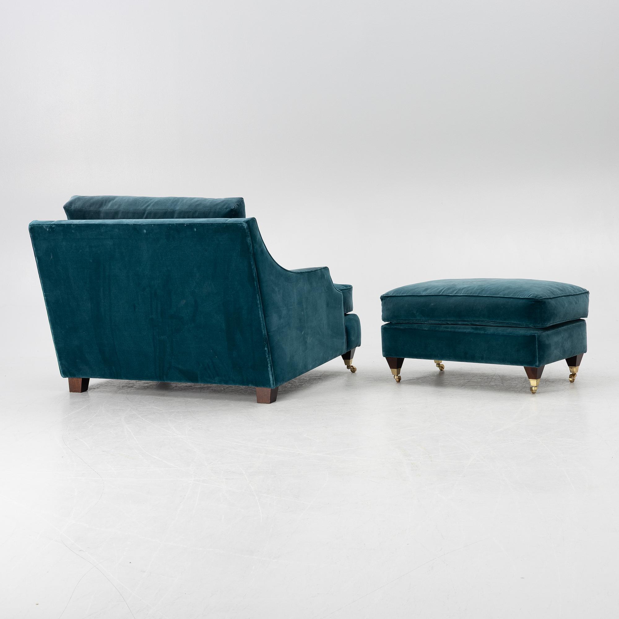 Armchair and footstool, JIO furniture, contemporary.