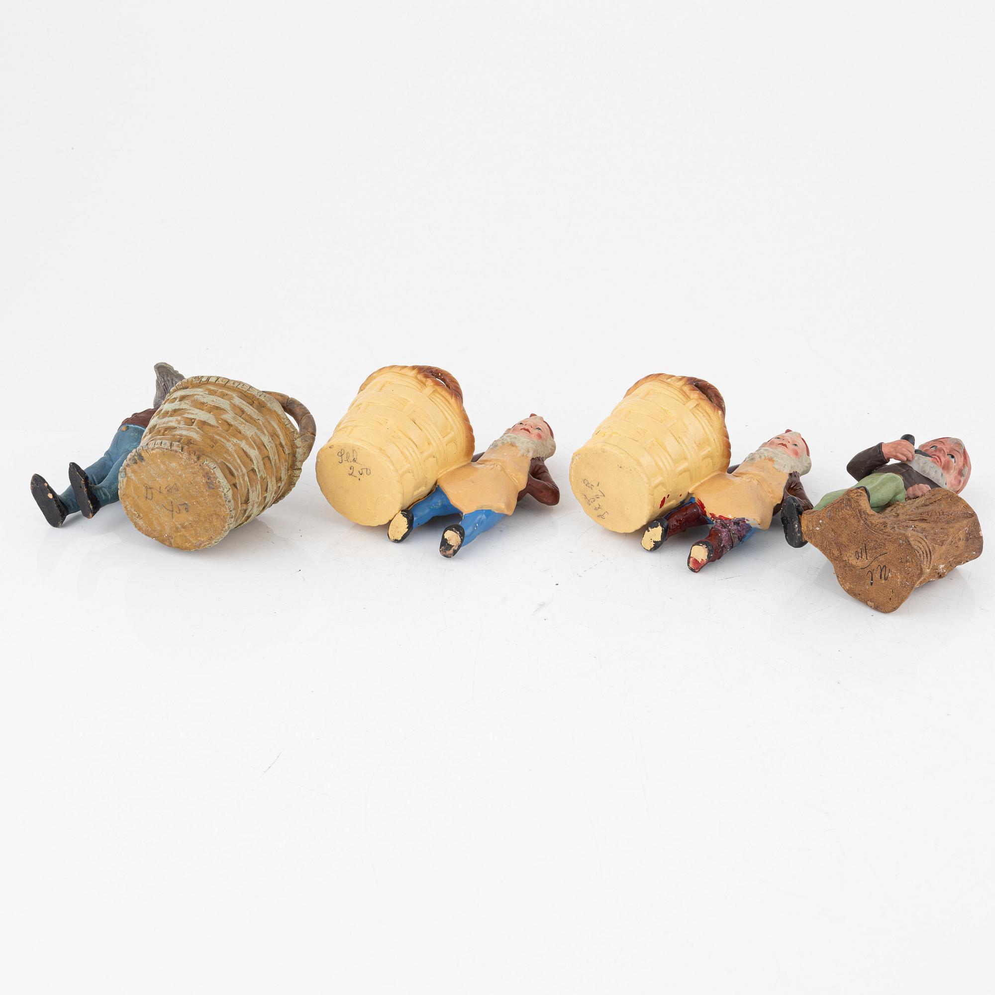 A group of fifteen gnomes, first half of the 20th Century.