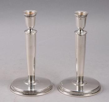 LJUSTAKAR, ett par, silver, GAB 1964. Tot vikt ca 600 gram.