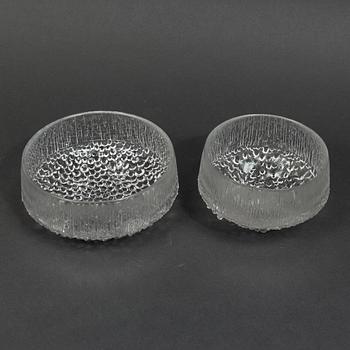 Tapio Wirkkala, glasservisdelar, 22 st, ur serierna "Ultima Thule" och "Kekkerit", Iittala, Finland.