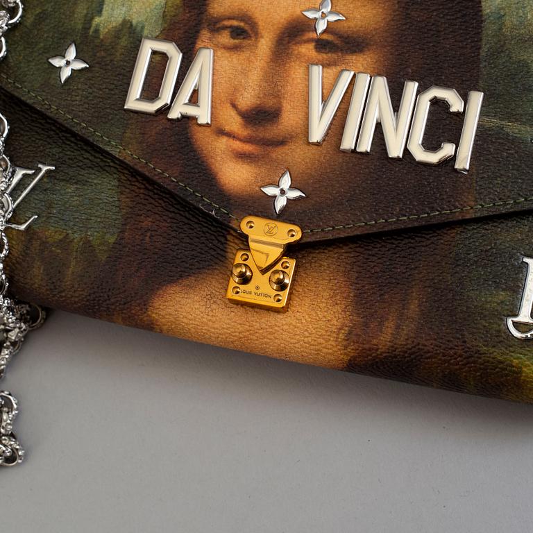 LOUIS VUITTON, chain wallet pouchette "Da Vinci Mona-Lisa " ur Master collection av Jeff Koons 2017.