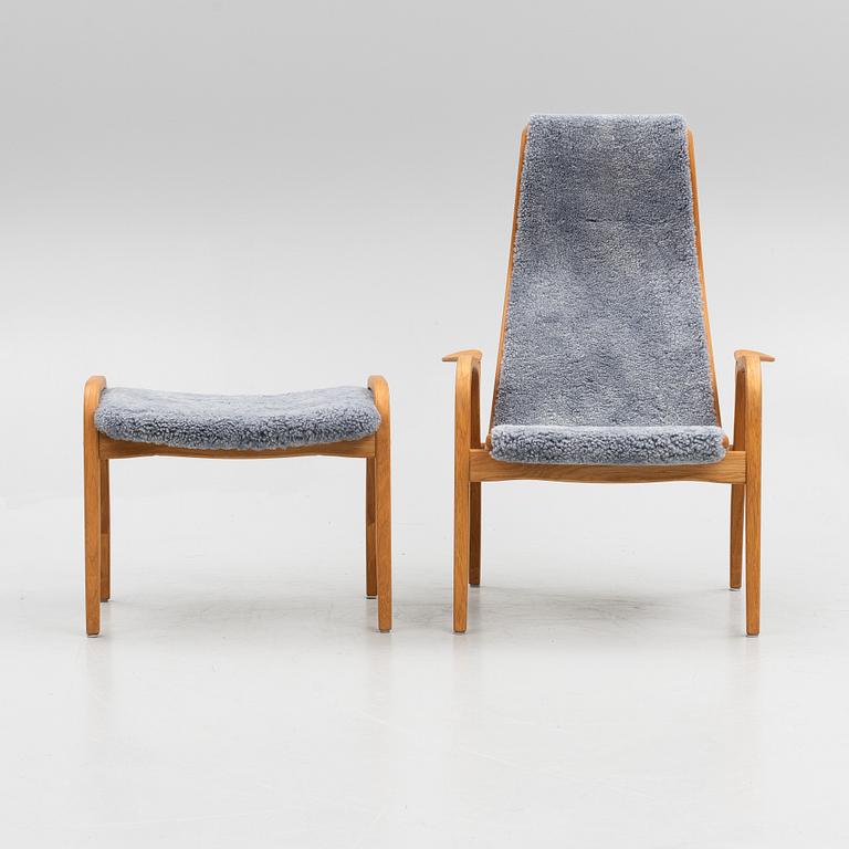 Yngve Ekström, a "Lamino" armchair with ottoman, Swedese, Sweden, 2014.