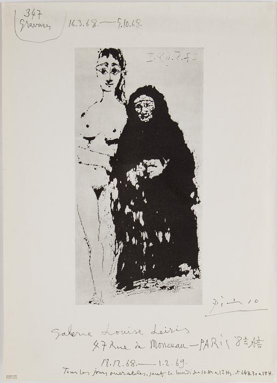 GALERIE LOUISE LEIRIS, Paris, nine exhibition posters, 1960-80-tal.