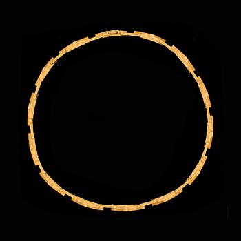 COLLIER, 18k guld. Björn Weckström, Lapponia. Finland 1969. Vikt ca 34 gram.