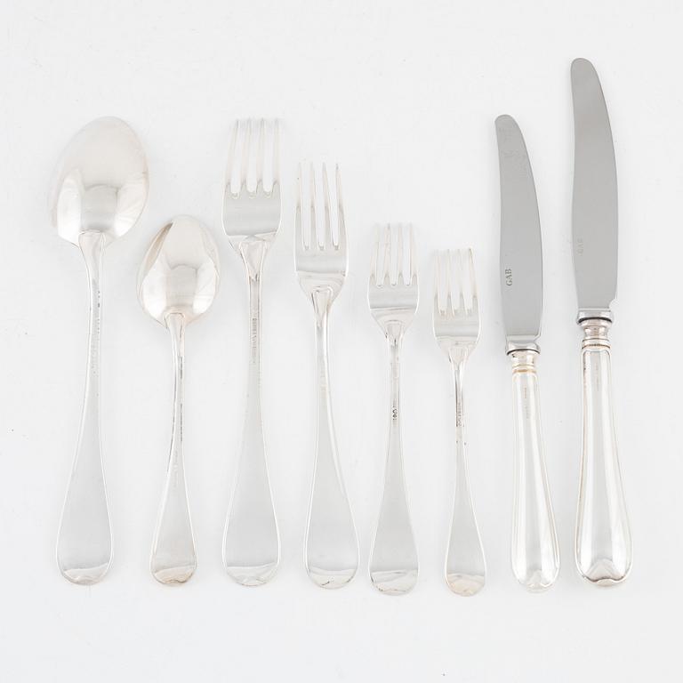 An 82-piece silver flat wear set, 2Svensk Rund", GAB, 1992-1997.