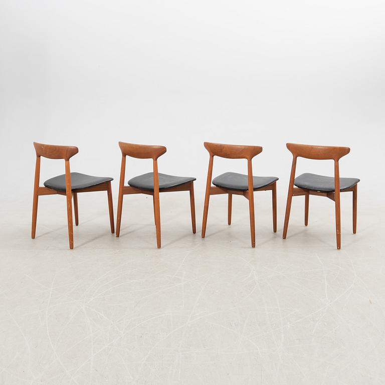 Harry Østergaard, four chairs, model 59, Randers Møbelfabrik, Denmark, 1960s.