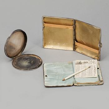 PARTI SILVER, 3 delar, bla Danmark, 1800-talets slut - 1900-talets mitt.