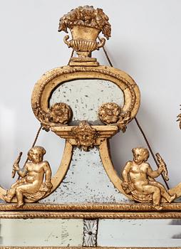 A Swedish Baroque mirror by Burchardt Precht,(active in Stockholm 1674-1738), early 18th century.