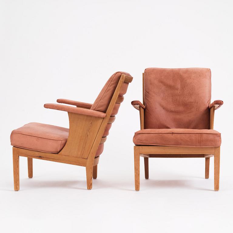 Carl Malmsten, a rare pair of "Studiosus" armchairs, Sweden 1936.