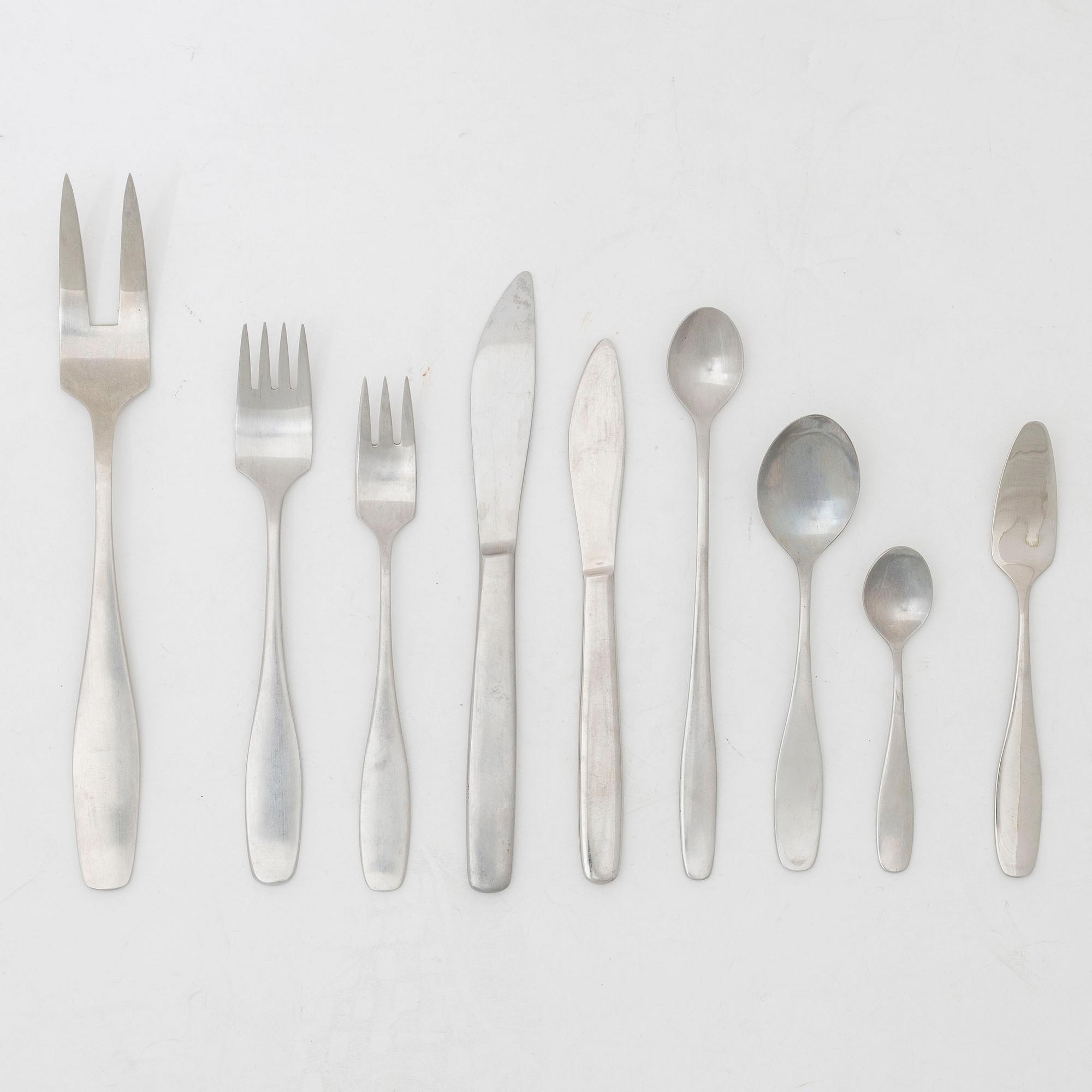 Sigurd Persson, cutlery service, 68 pieces, stainless steel, "Servus".