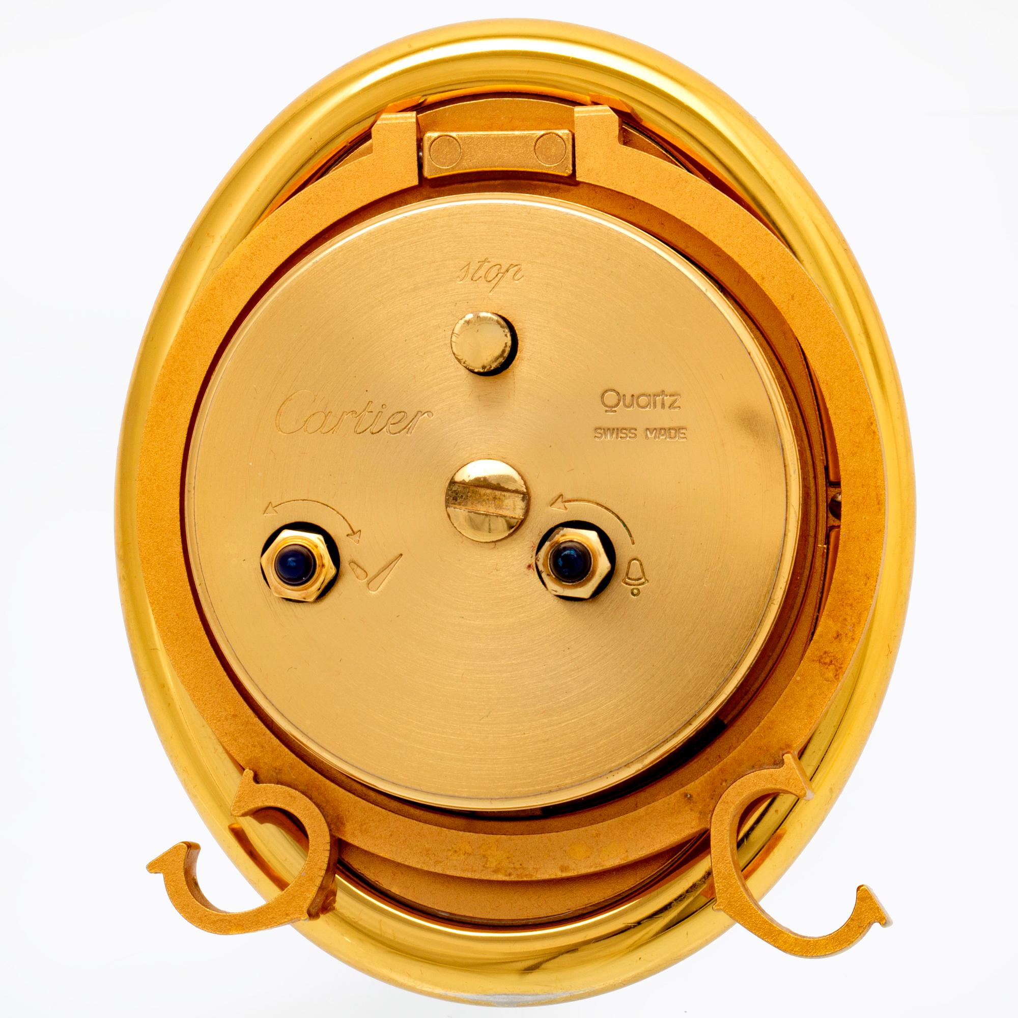 Cartier, bordsur / väckarklocka, 90 x 74 mm.