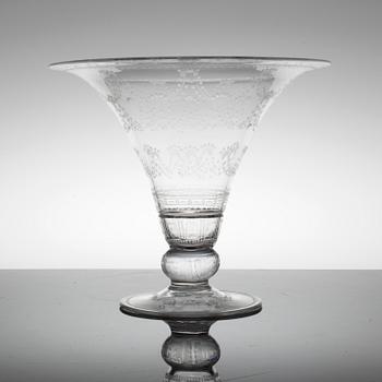 A Bowl on stand, glass, Kosta the first half of the 20th century.