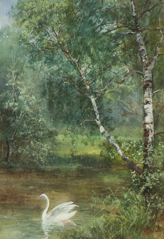 Anna Billing, Swan in Landscape.