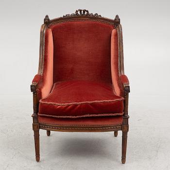 A bergère, Louis XVI, France, late 18th Century.