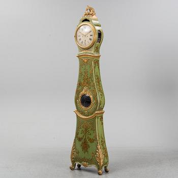 A Swedish Rococo 18th century long-case clock by J. Nyberg, master in Stockholm 1748-68.