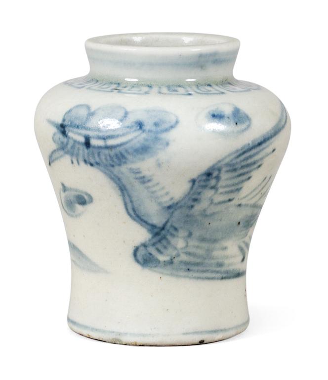 A blue and white vase, Choson, Korea 19th cent.
