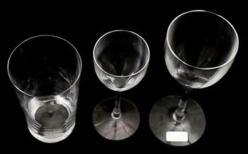 SERVISDELAR, glas, 17 delar, "Chateau", Bertil Vallien, Kosta Boda.