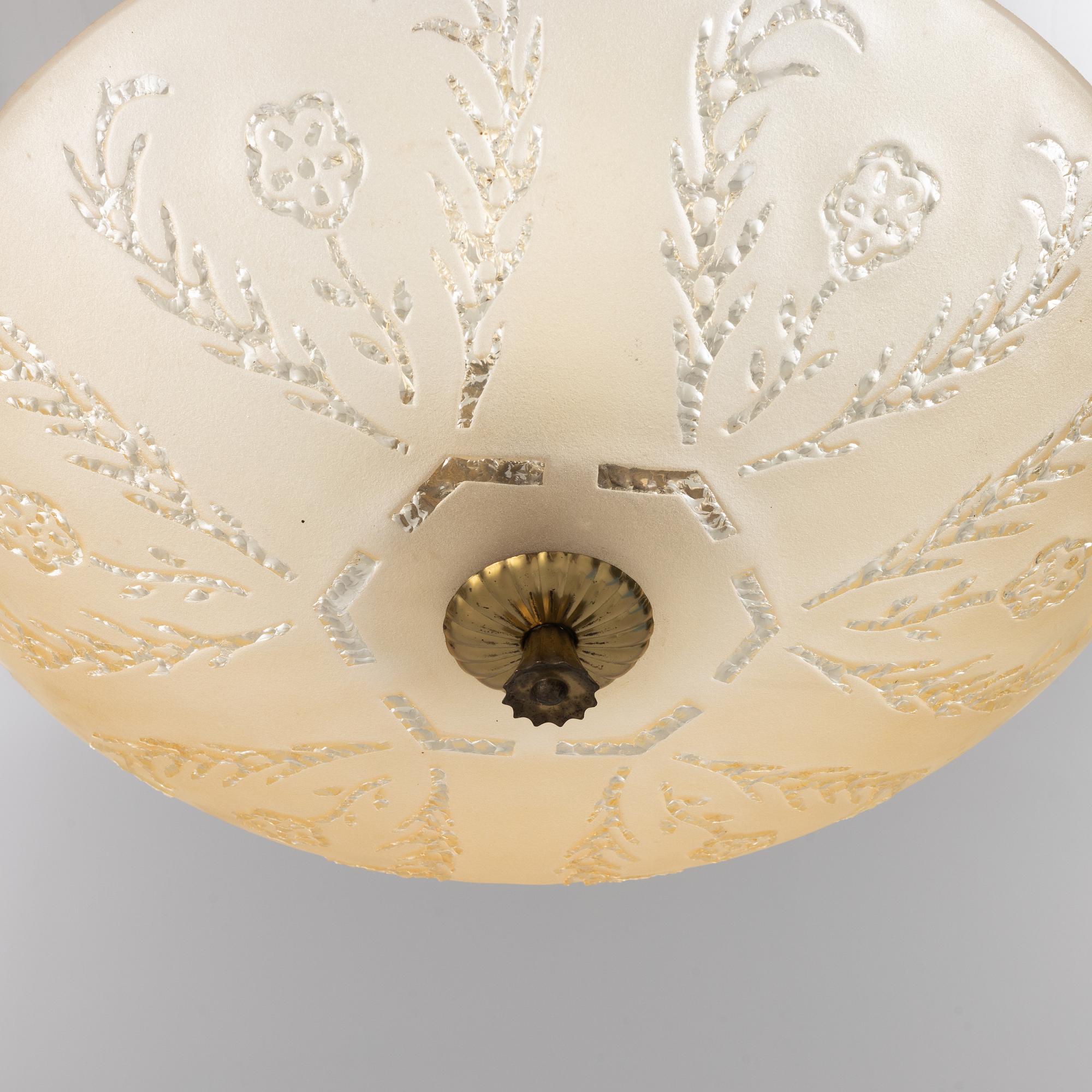 A Swedish Modern ceiling lamp, 1940's/50's.