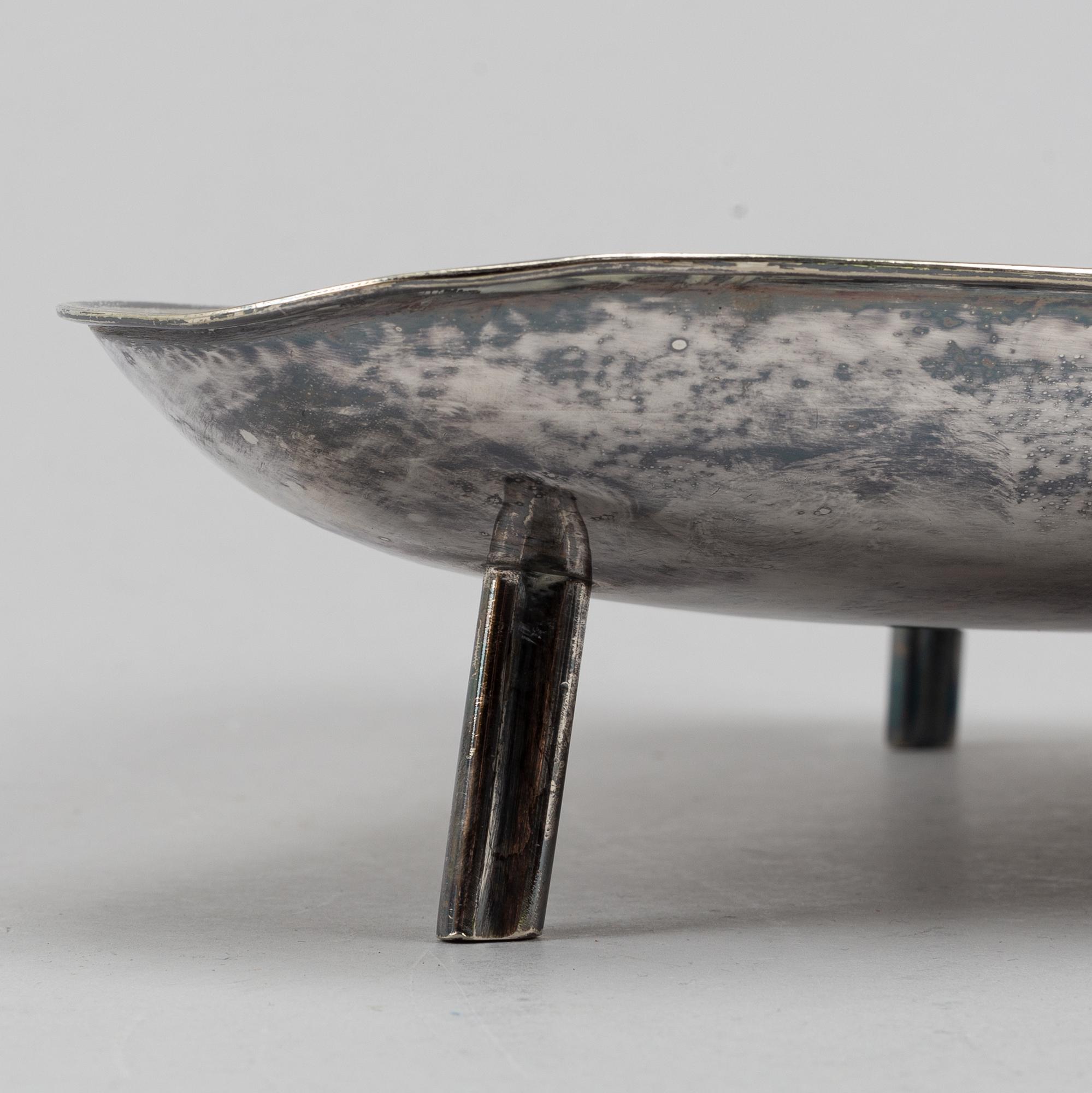 Karl Wojtech, a silver plated fruit bowl, Stockholm.