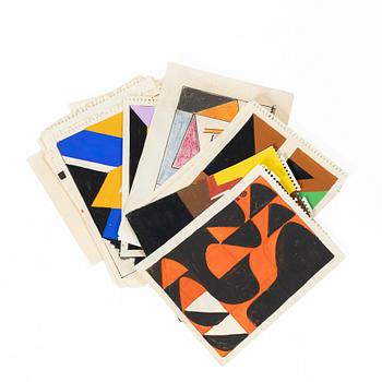 Werner Janson, Sketches, partially signed and dated, from the 1950s and onwards. 23 pieces.