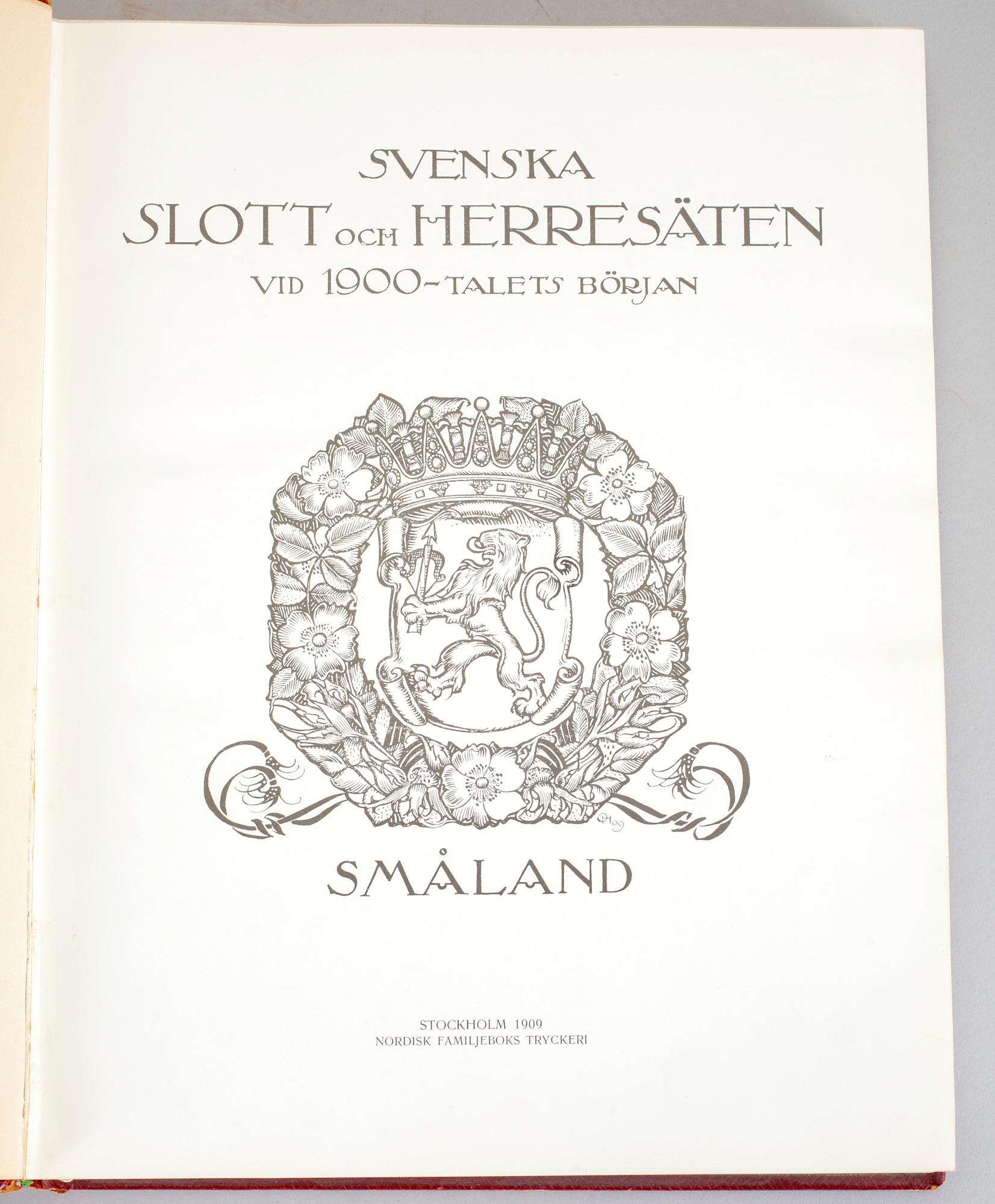 SVENSKA SLOTT OCH HERRESÄTEN VID 1900-TALETS BÖRJAN, 5 vol, Nordisk Familjeboks Tryckeri, Stockholm, 1909-1914.