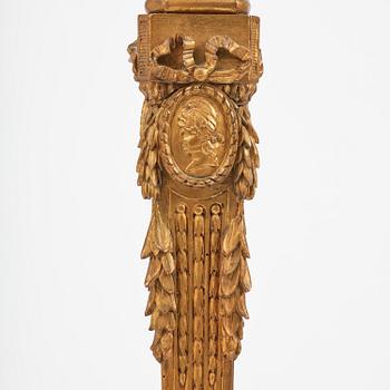 A Gustavian giltwood guéridon, Stockholm, late 18th century.