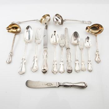 Cutlery approx. 123 dlr "Olga" silver Stockholm late 19th century - early 20th century.