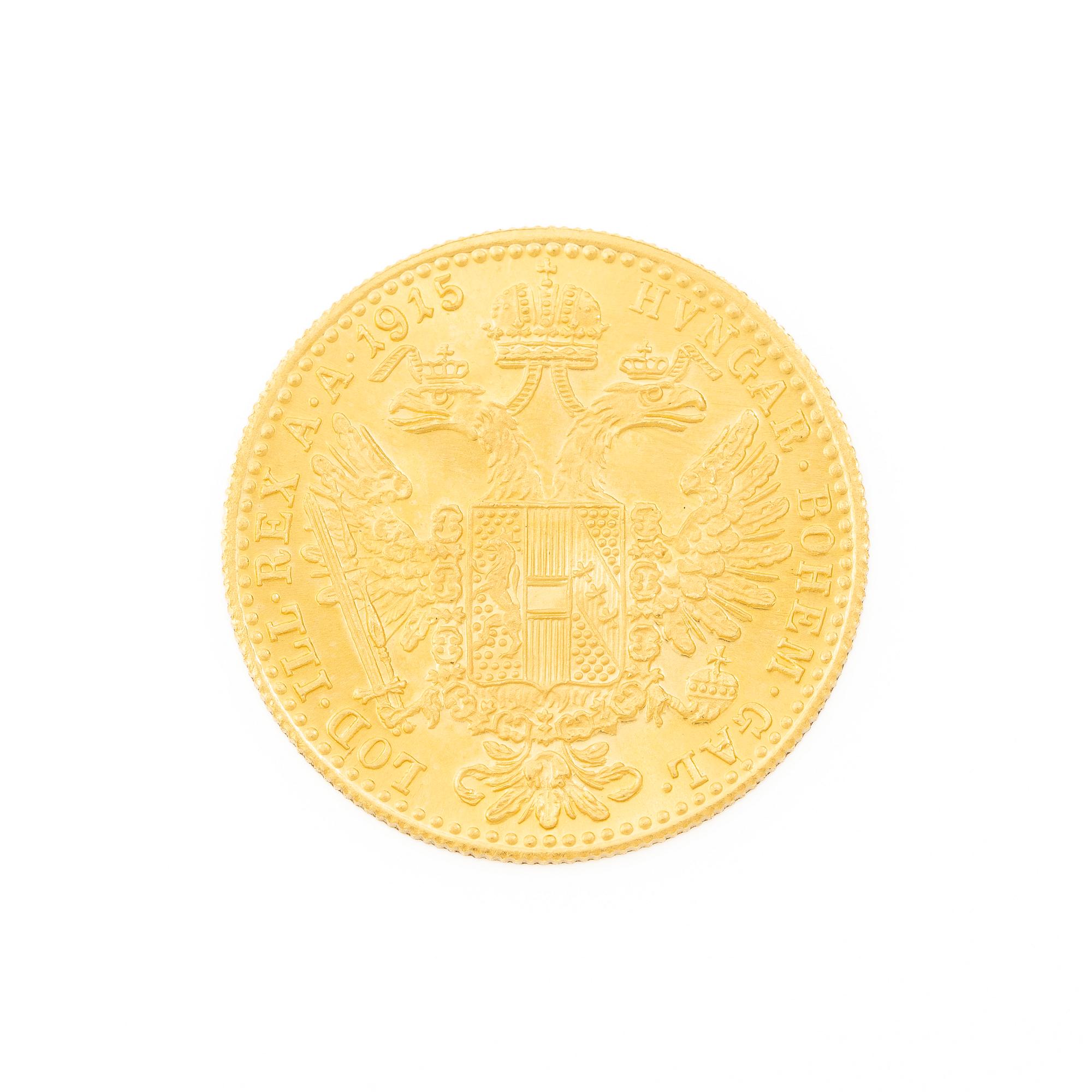 Gold coin, Austria-Hungary, 1 Ducat, 1915.