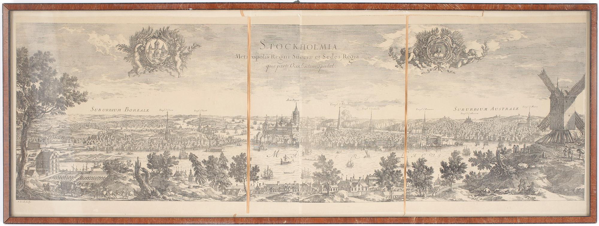 ADAM PERELLE, efter, reproduktion, ur "Suecia Antiqua et Hodierna", 18/1900-tal.