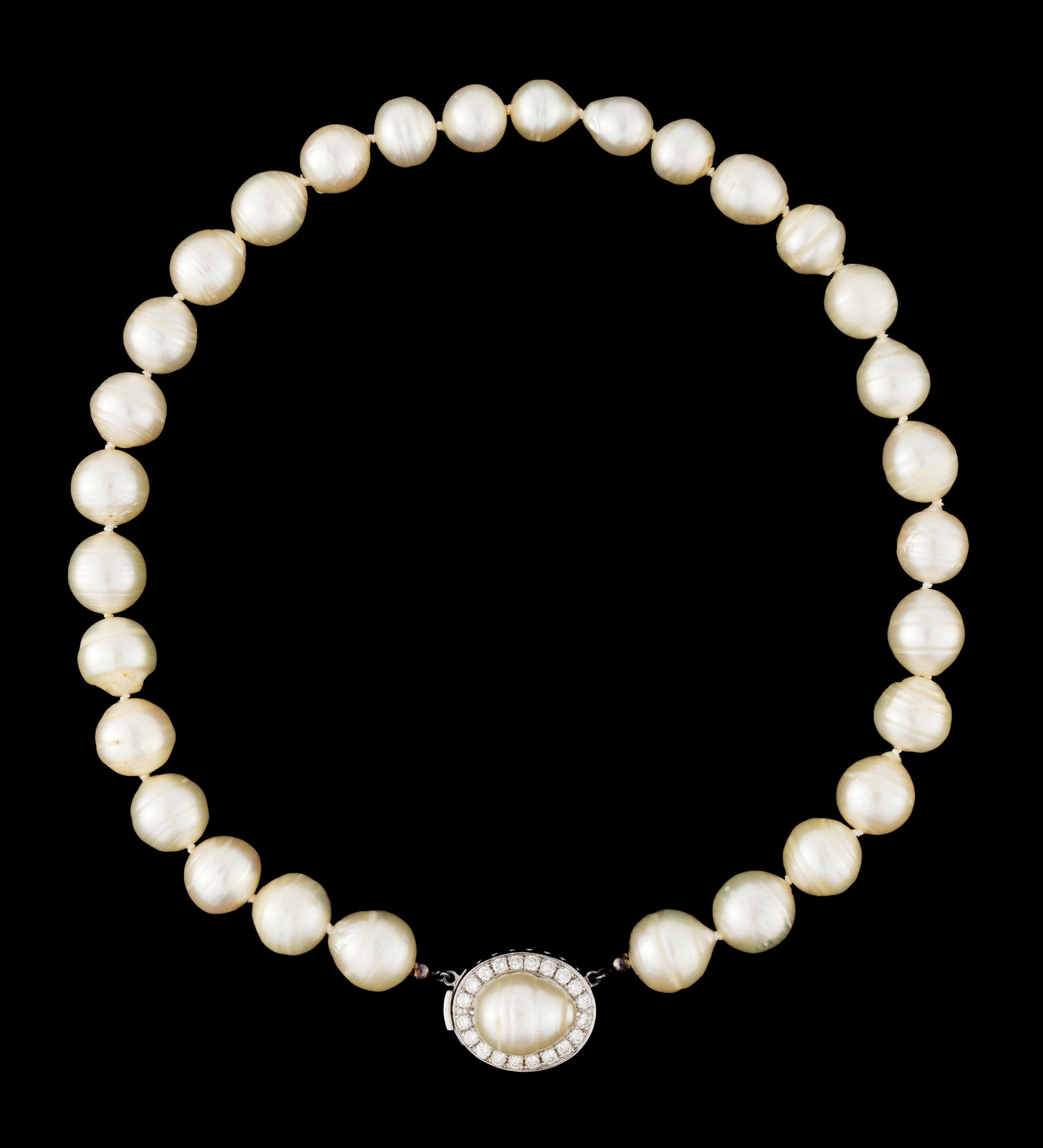 COLLIER SOUTH SEAPÄRLOR  MED DIAMANTLÅS,