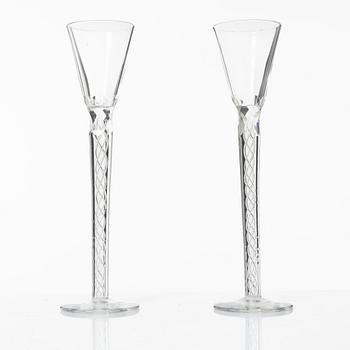 A set of six glasses, Anglo-Irish, 19th century.