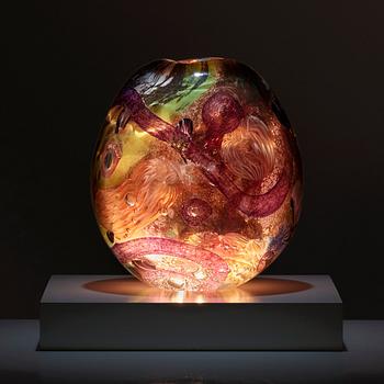 Monica Backström, a unique glass vase, Kosta Boda, Sweden.