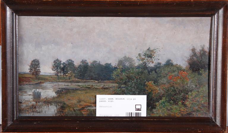 BEHM, WILHELM, olja på pannå, sign.