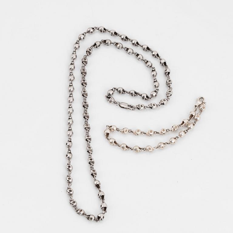 Bracelet and necklace, sterling silver, Jade Jagger, Garrard & co.