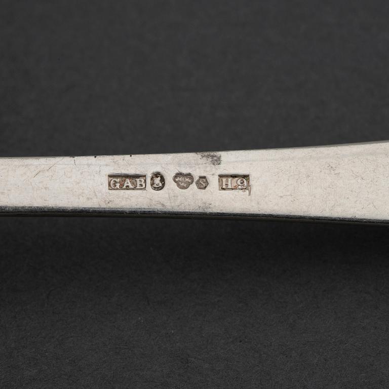 JACOB ÄNGMAN, a 'Rosenholm' part silver cutlery, GAB, Stockholm, 1950/60s (63 pieces).