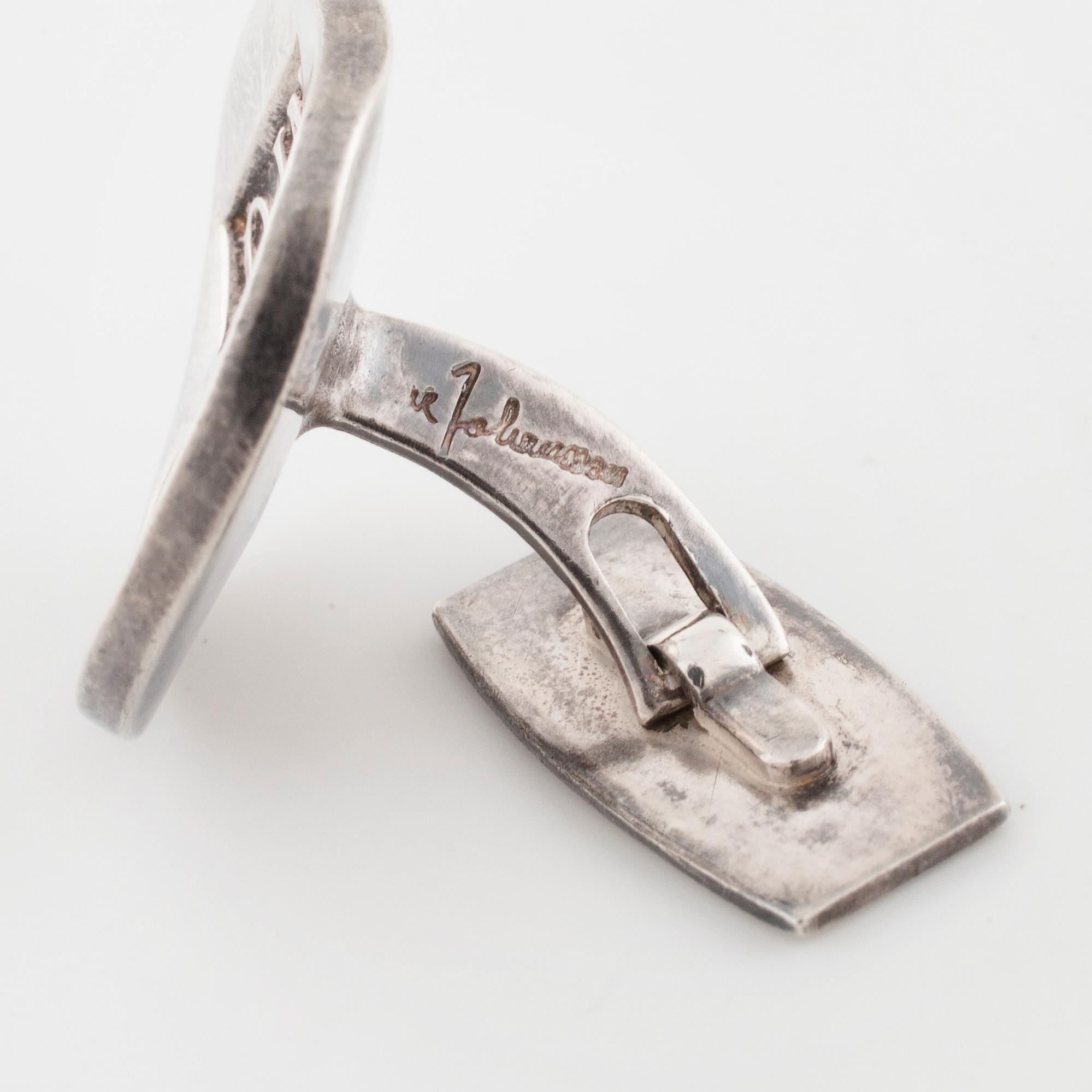 OWE JOHANSSON, Stockholm, 1972, manschettknappar.