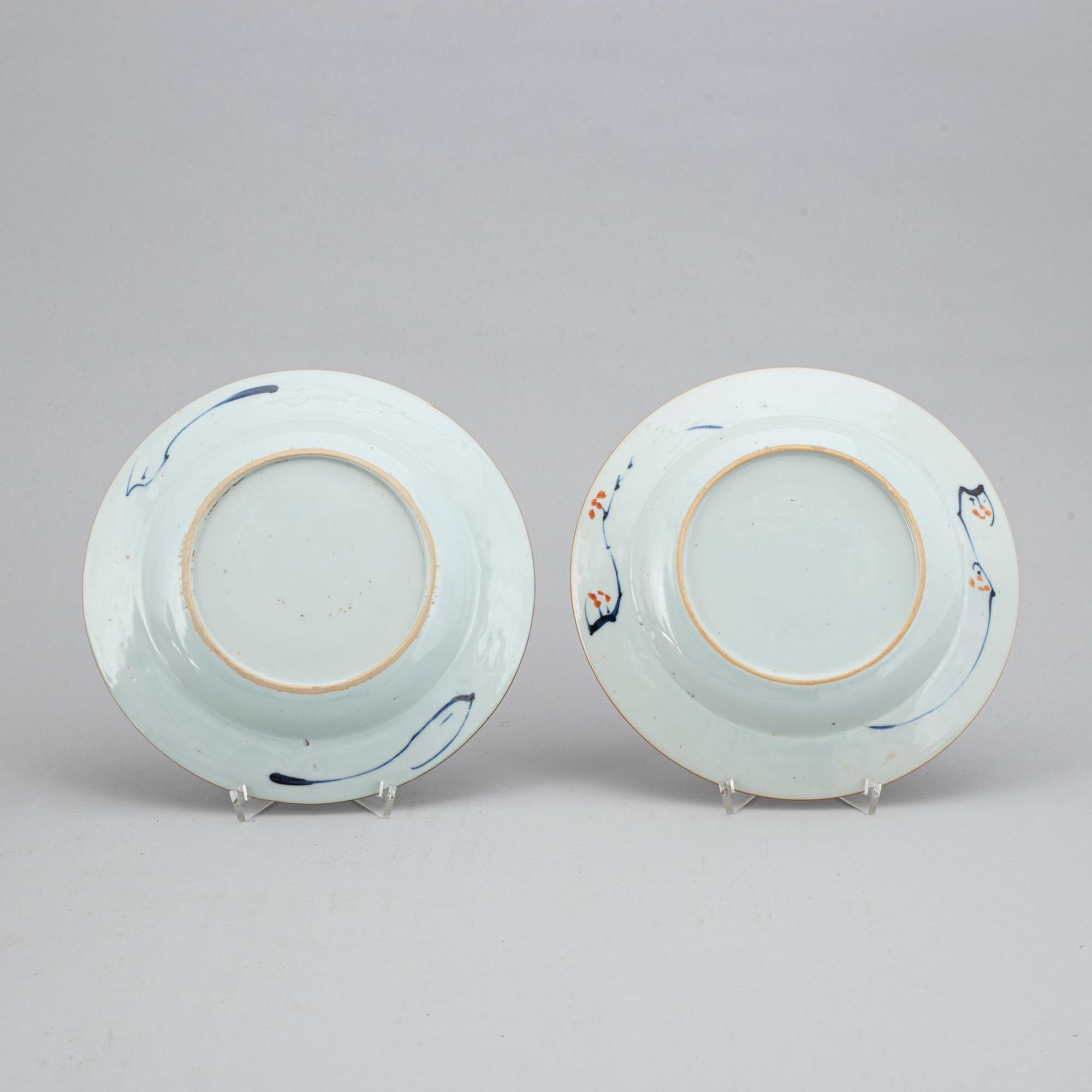 Four imari export plates, Qing dynasty, Qianlong (1736-95).