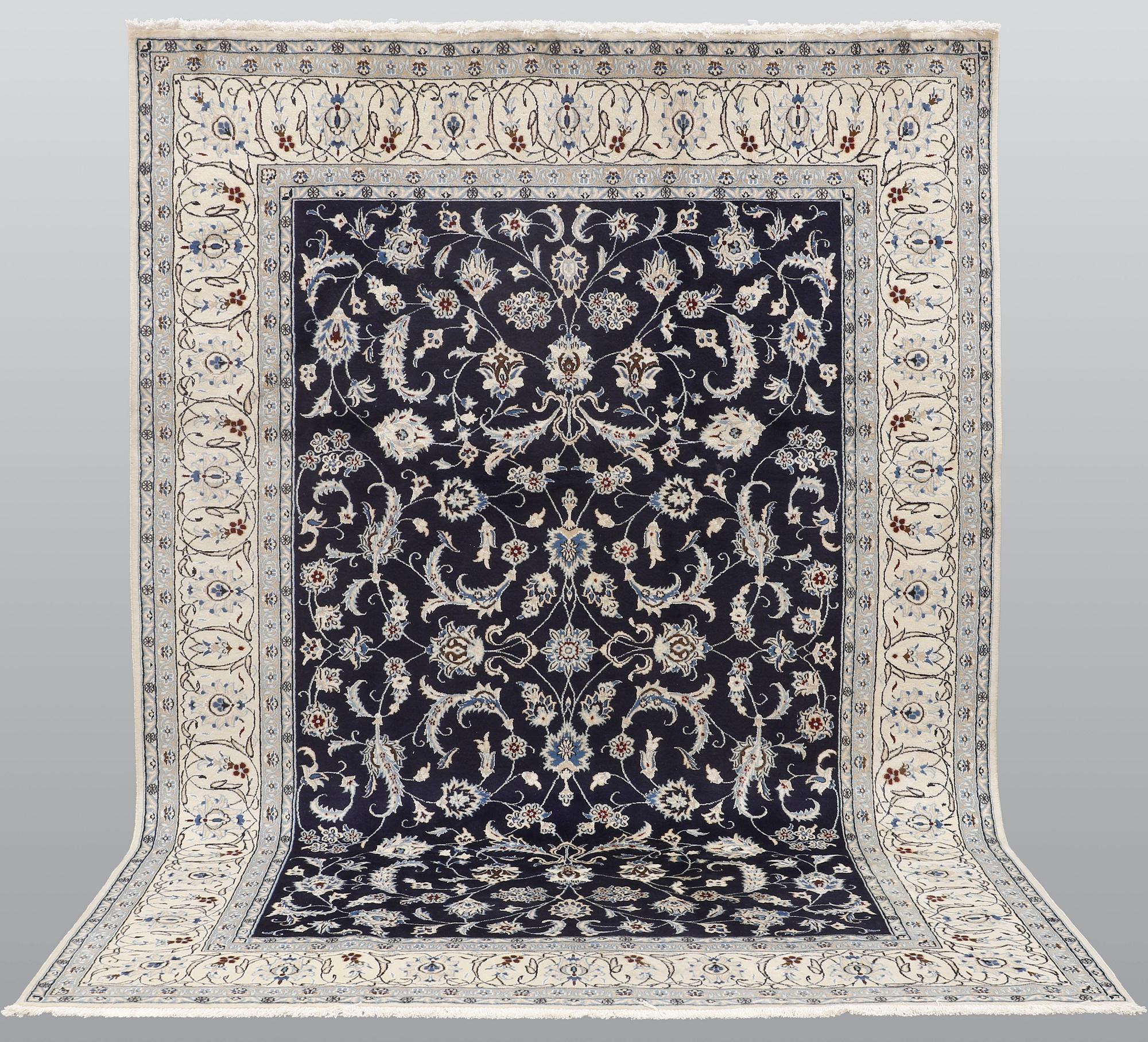A carpet, Nain, part silk, ca 350 x 247 cm.