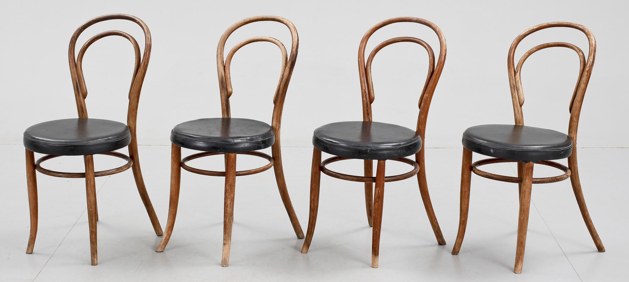 STOLAR, 4 st, samt SOFFA, D.G. Fischel Sohne samt Thonet, 1900-talets första hälft, Tyskland.