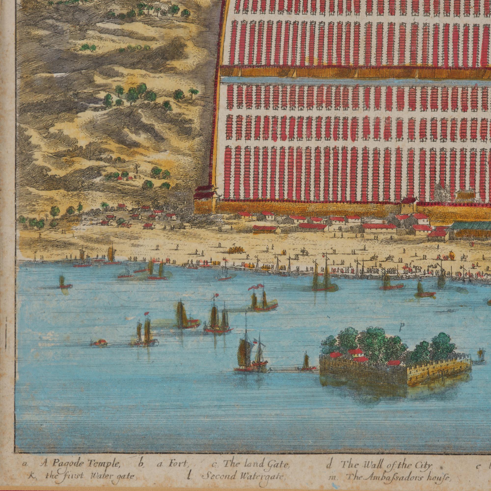 Map of Canton, engraving, 'The Groundplat of Canton', W. Bramston, 1840.