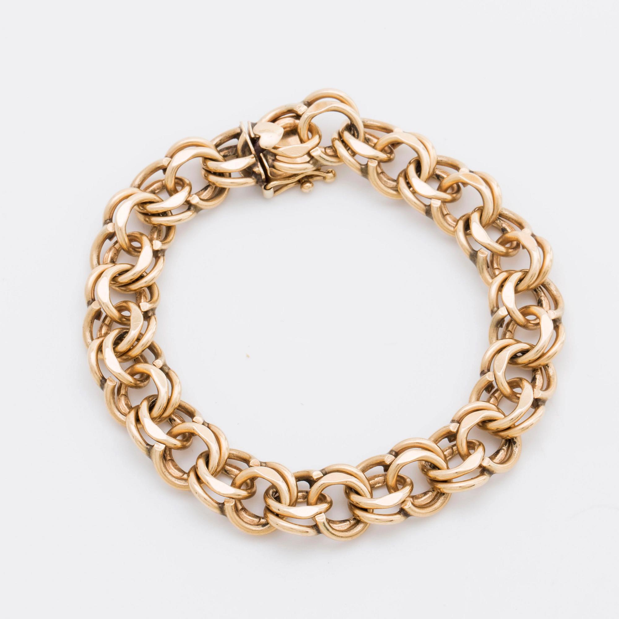 BRACELET 14K gold, 37,1 g.