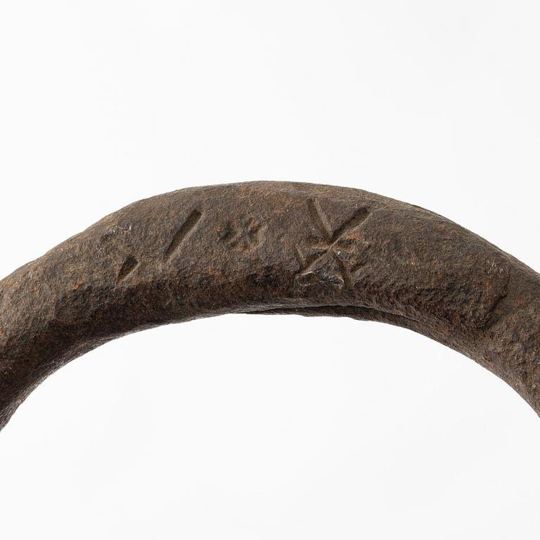A set of eiht iron rings, Sweden, 17th / 18th century.
